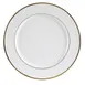 CACChina GRY-16 Plate 10-1/2" Dia x 1" H Round Porcelain Gold Band White Dishwasher Safe - Dozen 1 image