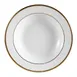 CACChina GRY-3 Golden Royal Soup Plate 9" Dia, 10 Oz, Porcelain, Gold Band/Super White - Dozen 1 image