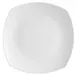 CAC China H-SQ16 Plate 10" L x 10" W x 1" H, Square Round Well, Porcelain, Super White - Dozen 1 image