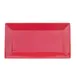 CAC China KC-14-R Red Rectangular Stoneware Platter, 13"L x 7-1/4"W x 1"H, Dishwasher Safe - Dozen 1 image