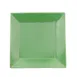 CACChina KC-16-G Color Arts Square Plate 10" x 10" x 1" Ceramic Green Dishwasher Oven Safe - Dozen 1 image