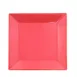 CACChina KC-6-R Red Square Plate, 6" x 6" x 0.75", Stoneware, Dishwasher, Oven, Microwave Safe - Dozen 1 image