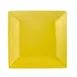 CAC China KC-6-SFL Color Arts Square Plate, 6" x 6" x 0.75", Ceramic, Sunflower, 1 Dozen 1 image