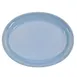 CACChina L-12NR-LBU Vegas Platter, 9-3/4" x 7-1/4" x 3/4", Oval, Rim, Light Blue Ceramic, 1 Dozen 1 image