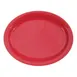CAC China L-14NR-R Oval Platter, 13-1/4" x 10-1/8" x 1-1/4", Red Ceramic, Dishwasher Safe - Dozen 1 image