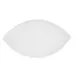 CACChina LFD-10 Dish 10" x 6" x 3/4" Leaf Shape Flat Edge Embossed Rim Bone White Porcelain - Dozen 1 image