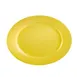 CAC China LV-13-Y Oval Platter, 11.5" L x 8.25" W x 1.25" H, Yellow Ceramic, Rolled Edge - Dozen 1 image
