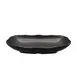 CAC China MLRT-W12-MK - 20oz Black Rectangular Platter, 10"W x 6-1/4"D x 1-5/8"H, Rim - Dozen 1 image