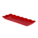 CACChina MLSC-RT14-R Rectangular Platter 13-1/2" W x 5-1/4" D x 1-1/4" H Scallop Rim Red - Dozen 1 image