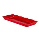 CAC China MLSC-RT151-R China Platter Rect. 14" W x 5-3/4" D x 1-1/2" H Scallop Edge Rim Red - Dozen 1 image