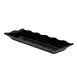 CAC China MLSC-RT281-K Black China Platter, 17-1/2" W x 6-3/4" D x 1-3/4" H, Scallop Edge - Dozen 1 image