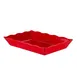 CAC China MLSC-RT341-R Platter, 13-3/4" W x 9-1/2" D x 2-1/2" H, Scallop Edge, Red - Dozen 1 image