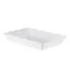 CAC China MLSC-RT341-W China Platter, 13-3/4" W x 9" D x 2-1/2" H, White, Scallop Edge - Dozen 1 image