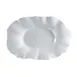 CAC China MX-W25 Porcelain Oblong Platter, 26" L x 17" W x 3-1/2" H, White, Scallop Edge, Wide Rim 1 image