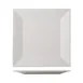 CAC China NGA-4 Niagara Plate, 4" x 4" x 3/8", Square, Bone White Porcelain, Glazed Foot - Dozen 1 image