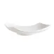 CAC China PCH-10 Plate, 10"L x 8"W x 2"H, Free-Form Porcelain Bone White, Dishwasher Safe - Dozen 1 image