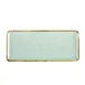 CAC China PMS-RT13-G Rectangular Porcelain Platter 12" x 5-1/8" x 1/2" Green Reactive Glaze - Dozen 1 image