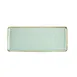 CAC China PMS-RT41-G Platter, 14" L x 6" W x 1/2" H Porcelain Light Green Reactive Glaze - Dozen 1 image