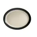CACChina R-13NR-BLK - Oval Ceramic Platter, 11.5" L x 9" W x 1.25" H, Black Narrow Rim - Dozen 1 image