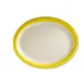 CAC China R-13NR-Y Oval Platter, 11½" L x 9" W x 1¼" H, Yellow Ceramic, Narrow Rim - Dozen 1 image