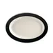 CAC China R-34-BLK - Rainbow Ceramic Platter, 9-3/8"L x 6-1/4"W x 3/4"H, Rolled Edge - Dozen 1 image