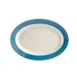 CAC China R-34-BLU Rainbow Platter, 9-3/8" L x 6-1/4" W x 3/4" H, Oval, Rolled Edge - Dozen 1 image
