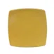 CAC China R-FS21-Y Square Plate, 11-7/8" x 11-7/8" x 1-1/4", Yellow Ceramic, Flat Edge - Dozen 1 image
