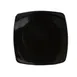 CAC China R-FS6-BLK Clinton Square Plate 6-7/8" x 6-7/8" x 1/2" Black Stoneware Ceramic - Dozen 1 image