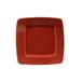 CAC China R-S6Q-R Clinton Plate – 6-7/8"x6-7/8"x1/2", Square, Red Stoneware Ceramic – 1 Dozen 1 image