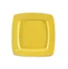 CAC China R-S6Q-Y Clinton Square Plate 6-7/8" x 6-7/8" x 1/2" Ceramic Yellow - Dozen 1 image