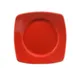 CAC China R-SQ21-R Clinton Plate, 11-7/8" x 11-7/8" x 1-1/2" Ceramic Red, Dishwasher Safe - Dozen 1 image