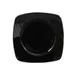 CACChina R-SQ8-BLK Clinton Plate – 8-7/8" L x 8-7/8" W x 3/4" H, Black Ceramic Round Safe – 1 Dozen 1 image