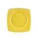 CAC China R-SQ8-Y Clinton Plate, 8-7/8" x 8-7/8" x 3/4", Round Square, Ceramic, Yellow - Dozen 1 image