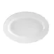 CAC China RCN-92 Clinton Oval Porcelain Platter 22" L x 15" W, 2" H, White, Rolled Edge, Dishwasher Safe 1 image