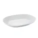 CACChina RCN-CD13 D-End Platter, 12"1/8 x 9"1/8 x 1"1/2 Oblong Porcelain Super White - Dozen 1 image