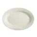 CACChina REC-33 Oval Ceramic Platter, 7"L x 4-5/8"W x 1/2"H, White, Rolled Edge - Dozen 1 image