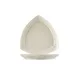 CAC China REC-T16 - Triangular Plate, 10-1/2" x 10-1/2" x 1" Ceramic, White, Dishwasher - Dozen 1 image