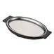 CAC China SBPL-12SET - Two-Piece Oval Stainless Platter Set, 7-7/8"×11-1/2" & 18-1/2"×13-3/4", Set 1 image