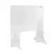 CAC China SHLD-2424 - Self-Standing Shield, 24"W x 24"H Clear Acrylic with Cut-Out Window, BPA Free, Set 1 image