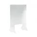 CAC China SHLD-2432 Self-Standing Shield, 24"W x 32"H Clear Acrylic with Cut-Out Window, BPA Free, Set 1 image