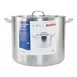 CAC China STKP-60 Stock Pot, 60 Qt. 17-3/4" x 14-1/8" Stainless Steel Lid Tri‑Ply Induction, NSF-Set 1 image