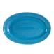 CACChina TG-12-PCK Tango Oval Porcelain Platter 10-5/8"L x 7-3/4"W Peacock Embossed Rim - Dozen 1 image