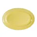 CAC China TG-14-SFL Tango Platter, 13-5/8"L x 9-3/8"W x 1-1/2"H, Sunflower Porcelain Rim - Dozen 1 image