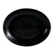 CAC China TG-14C-BLK - Tango Platter 12-3/4" x 10-1/4" x 1-1/2" Porcelain Dishwasher Safe - Dozen 1 image