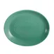 CAC China TG-14C-G Tango Platter, 12-3/4" x 10-1/4" x 1-1/2", Oval Coupe, Porcelain Green - Dozen 1 image