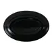 CAC China TG-34-BLK Tango Platter – 9-5/8" L x 6-1/2" W, Oval Porcelain, Black Embossed Rim –1 Dozen 1 image