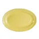 CACChina TG-34-SFL Platter, 9-5/8"L x 6-1/2"W x 1"H, Oval Embossed Rim, Sunflower Porcelain 1 Dozen 1 image