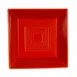 CAC China TG-B8-R Tango Bowl, 42 Oz., 8" x 8" x 2-3/8", Square, Embossed, Porcelain, Red - Dozen 1 image