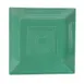 CACChina TG-SQ16-G - Square Plate 10" L x 10" W x 1" H, Embossed, Green Porcelain, Safe - Dozen 1 image