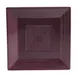 CAC China TG-SQ16-PLM - Square Porcelain Plate, 10" x 10" x 1" Plum, Embossed Rim - Dozen 1 image